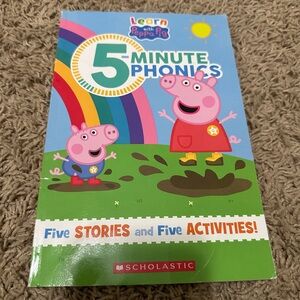 Scholastic Peppa Pig 5-Minute Phonics Book - Blue, Green, Red, Yellow